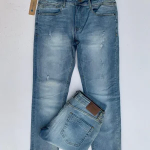 Men's Skinny Fit Light Blue Ripped Jean DL4241