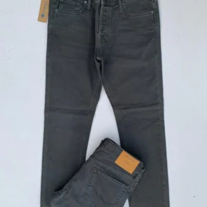 Men's Slim Fit Graphic Charcoal Jeans DL4258