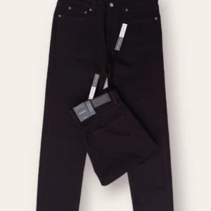 Men's Regular Fit Jet Black Jeans DL408